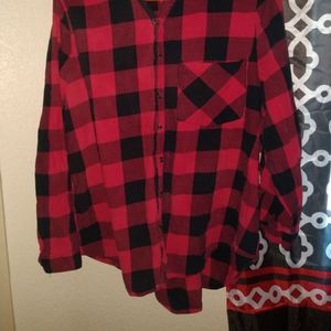 Plaid flannel/hoodie